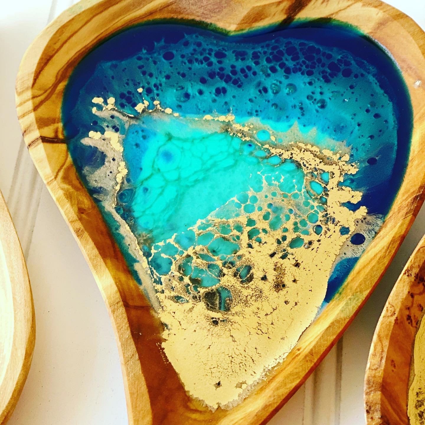Heart Shaped Olive Wood Dish