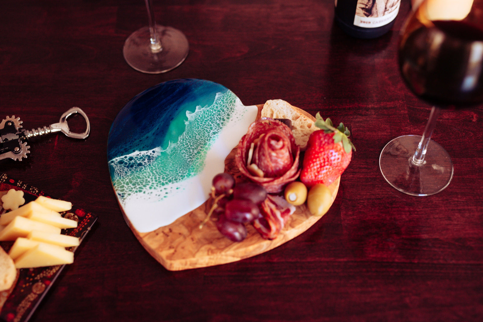 Heart Shaped Personalized Cheese & Charcuterie Board