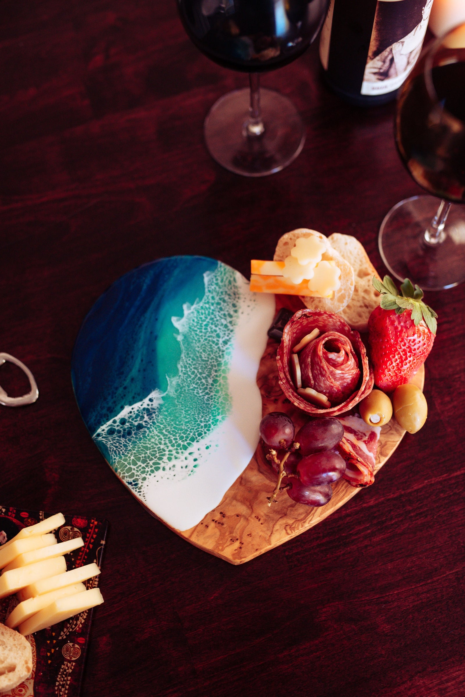 Heart Shaped Personalized Cheese & Charcuterie Board